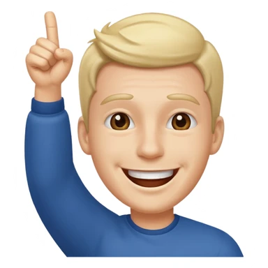 Cheering man  sticker