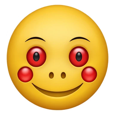 Un smiley avec les yeux rouge  sticker