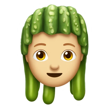 A pickle with ginger hair sticker