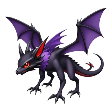 Shiny Dark Nargacuga-Noibat-Noivern-Hybrid (Full body) sticker