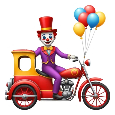 Circus motorbike circus car  sticker