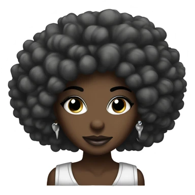 hed kandi style darkskin black girl with afro sticker