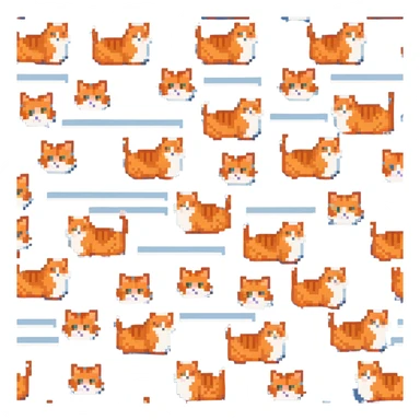 orange cat with stripes sticker