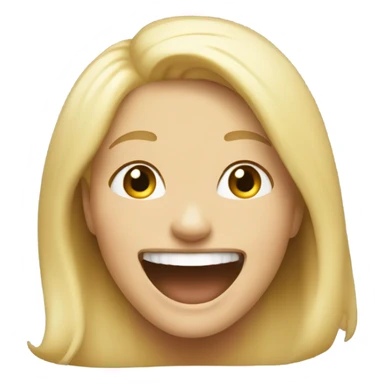Blonde girl laughing  sticker