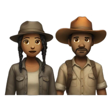 Clementine and Lee Walking dead sticker