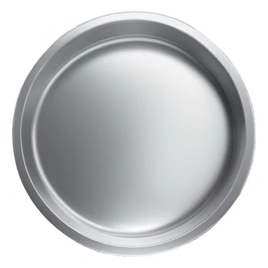 Realistic round silver metallic lid covered room service food tray isolated.  sticker