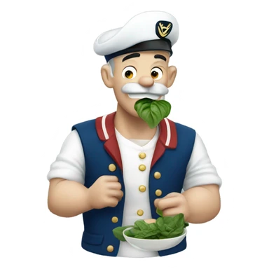 Sailor popeye eating spinach sticker