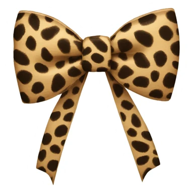 leopard print bow sticker