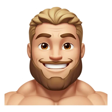 Cinematic Realistic Hercules Portrait, head tilted playfully and inquisitively, showcasing his formidable build softened by a warm, inviting smile. His eyes sparkle with a sense of mirth and determination, while his detailed attire and natural highlights capture the essence of a mighty hero with a friendly spirit. sticker