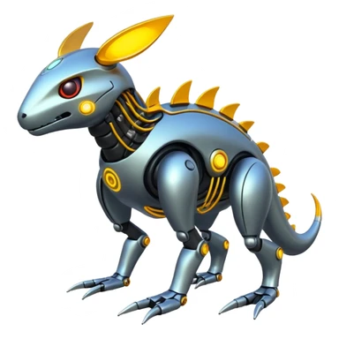 Modern Cyber Lombax-Fakémon-creature, full body sticker