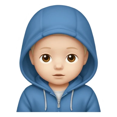 baby wearing a hoodie sticker