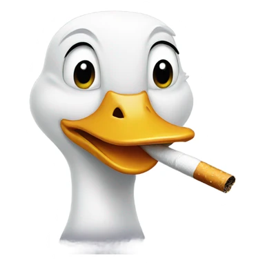 Duck with a cigarette  sticker
