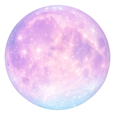 sparkly pastel moon lamp sticker
