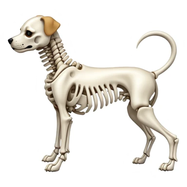 Skelett Hund  sticker