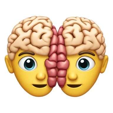 Two brains connected  sticker