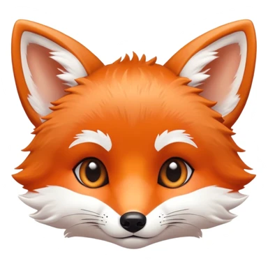 Cute baby fox head sticker