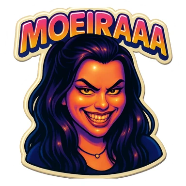 grin EVIL LOOk , Make it say "MOREIRAAA"" sticker