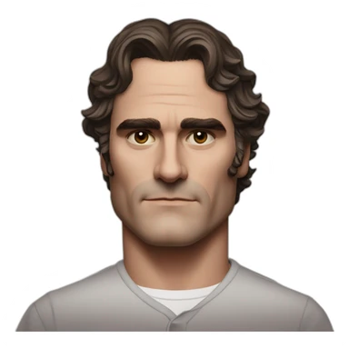 Joaquin Phoenix wearing a henley shirt sticker