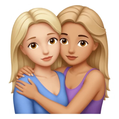 intimate sfw woman touching woman love sticker