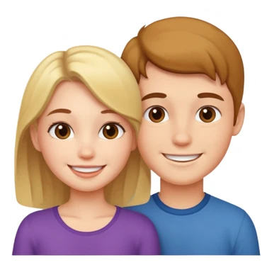 Intimate girl and boy sticker