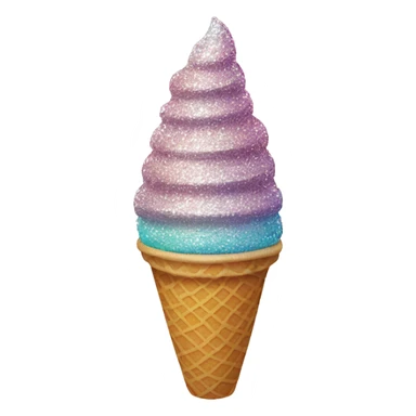 Glittery icecream cone sticker