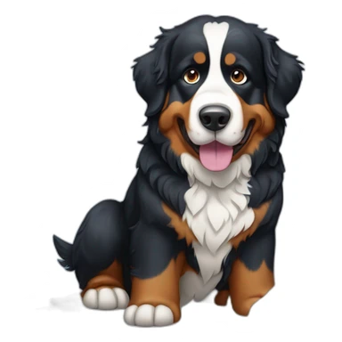 bernese mountain dog near ice sticker