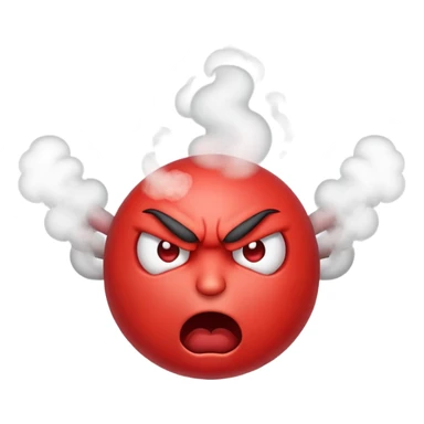angry emoji face with steam coming out of ears, representing insult sticker