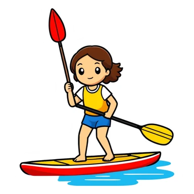 White Girl with brown hair playing paddel  sticker