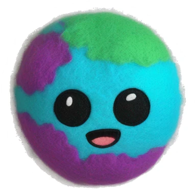 bubble bomb on felt sticker