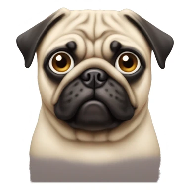 Pug with one eye sticker