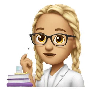 Studying with skincare  sticker