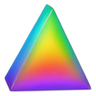 triangle rainbow prism sticker