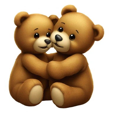 teddy bear kissing another teddy bear sticker