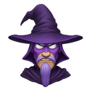 evil purple villain wizard sticker