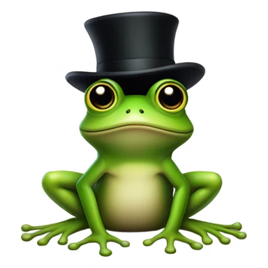 Frog wearing a top hat sticker