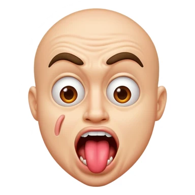 Crazy guy shaking his tongue  sticker