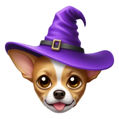 Chihuahua with witch hat sticker