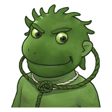 black man w a rope sticker