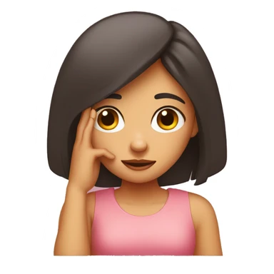 a sassy girl with face palm gesture sticker
