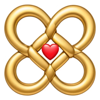 infinity symbol with heart sticker