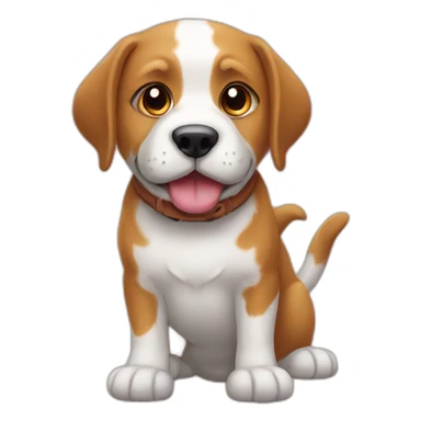 chat qui fait un câlin à un chien sticker