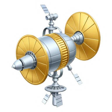 Satellite with Gold Panels sticker