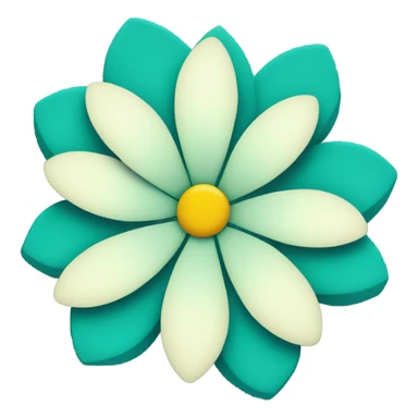 Teal diamond daisy sticker