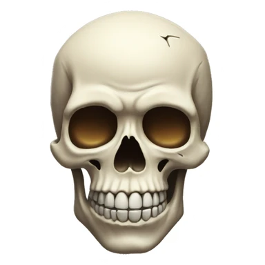 the skull emoji but have a blown amazed head sticker