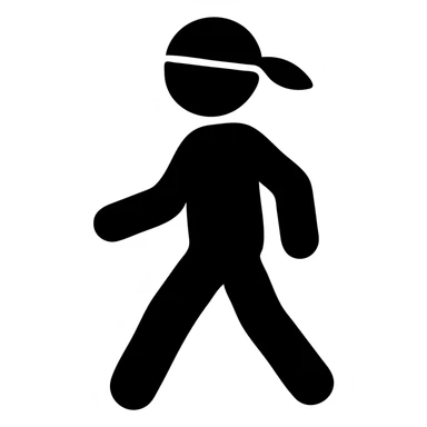 walking person in durag sticker
