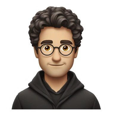 Harry Potter looking man with flowy hair sticker