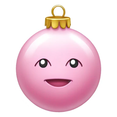 baby pink bauble sticker