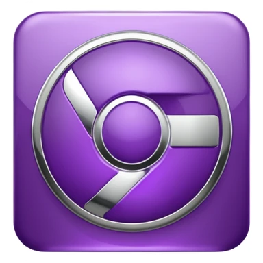 dark purple google chrome logo sticker