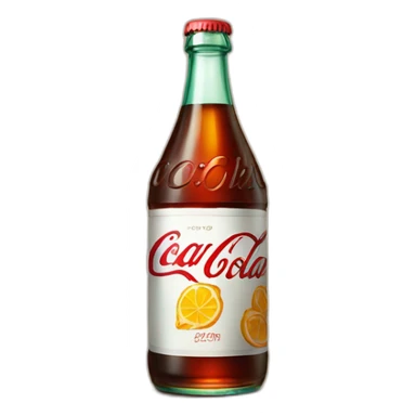 Coca cola with whisky bottle sticker