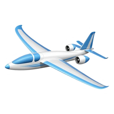 glider, large wingspan, white, 1 seat, no engine sticker